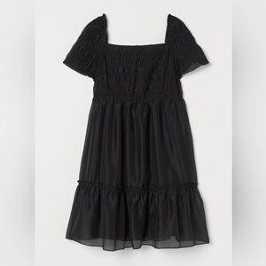 H&M+ SMOCKED A-LINE DRESS